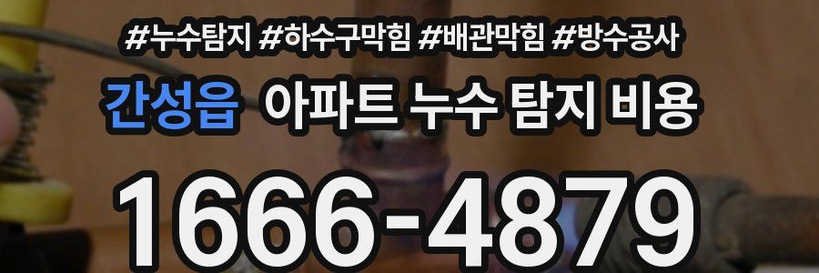 간성읍 아파트 누수 탐지 비용