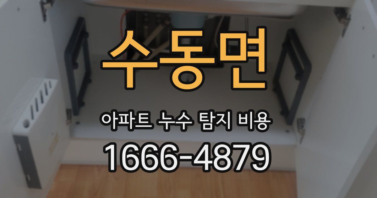 수동면 아파트 누수 탐지 비용