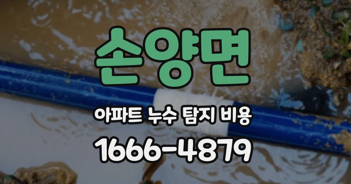 손양면 아파트 누수 탐지 비용