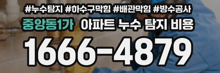중앙동1가 아파트 누수 탐지 비용
