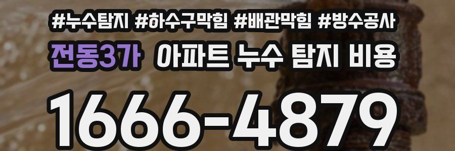 전동3가 아파트 누수 탐지 비용