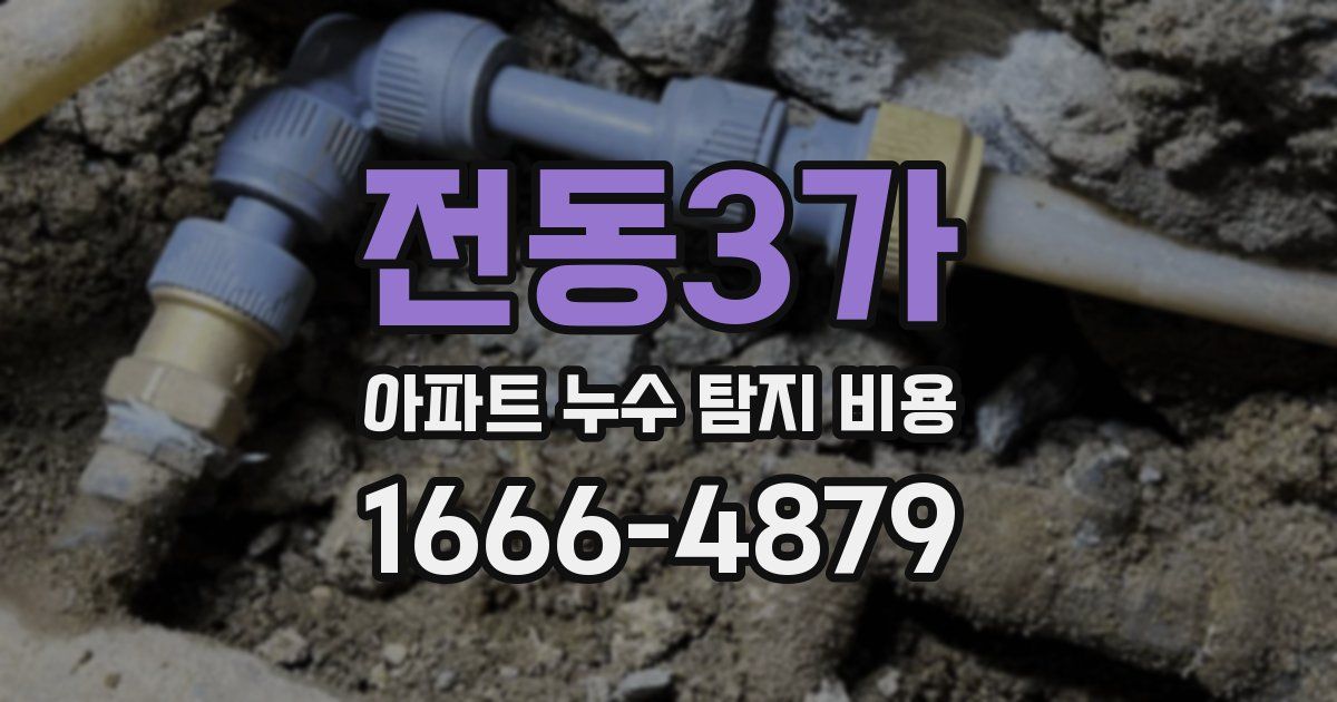 전동3가 아파트 누수 탐지 비용