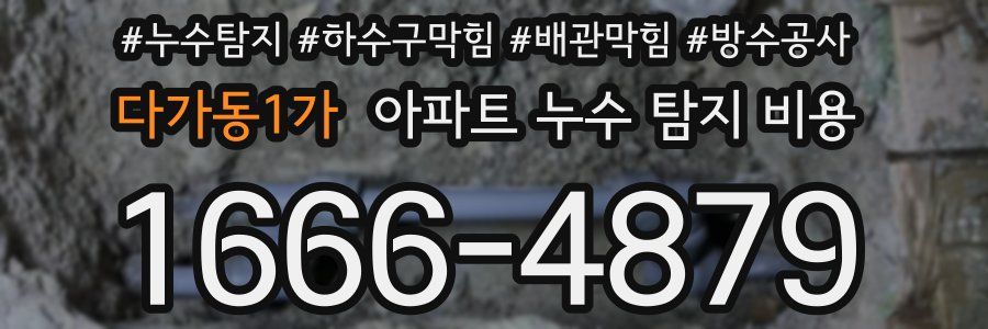 다가동1가 아파트 누수 탐지 비용