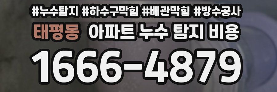 태평동 아파트 누수 탐지 비용