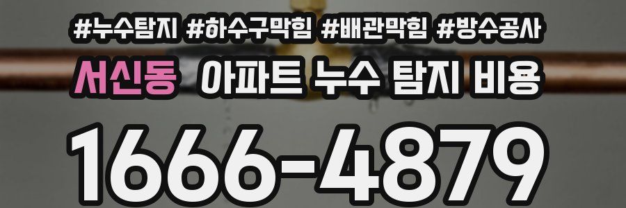 서신동 아파트 누수 탐지 비용