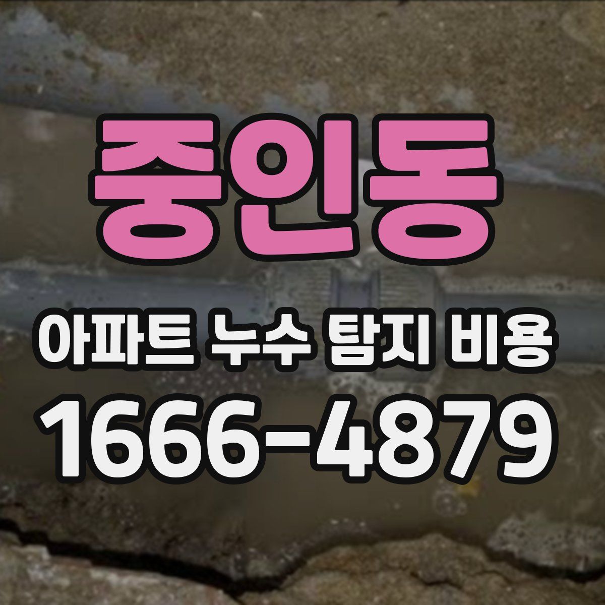 중인동 아파트 누수 탐지 비용
