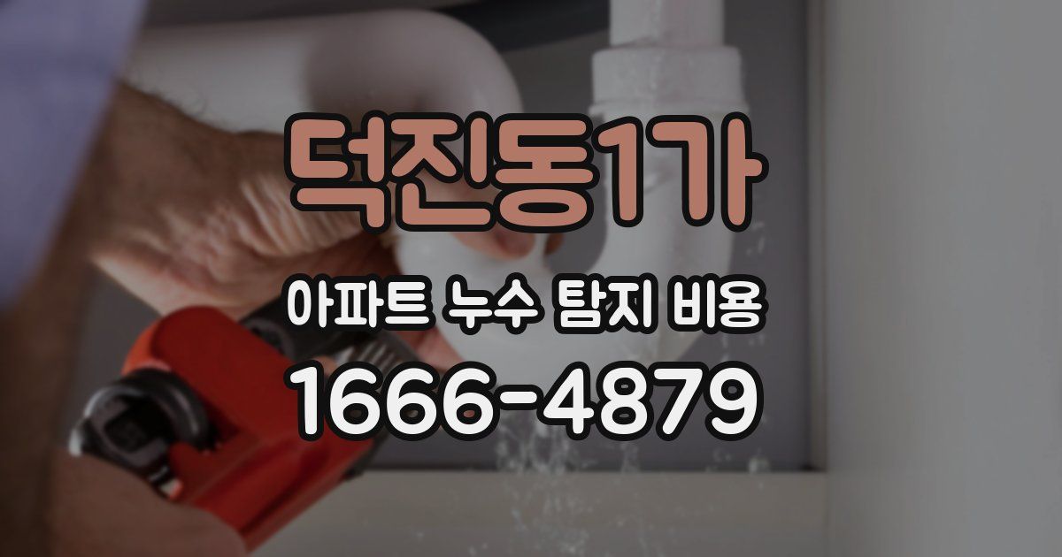 덕진동1가 아파트 누수 탐지 비용