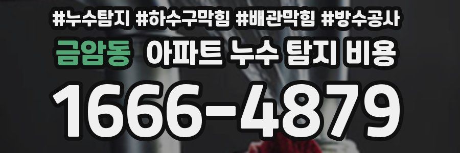 금암동 아파트 누수 탐지 비용