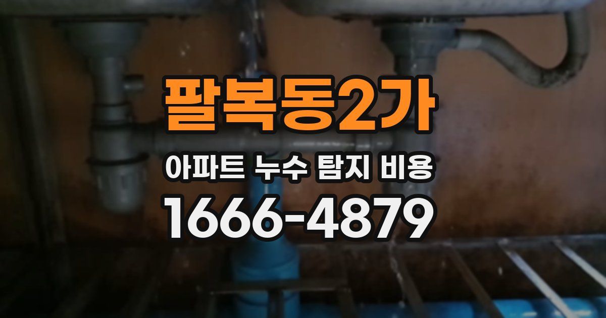 팔복동2가 아파트 누수 탐지 비용