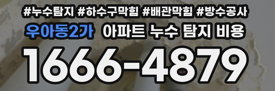 우아동2가 아파트 누수 탐지 비용
