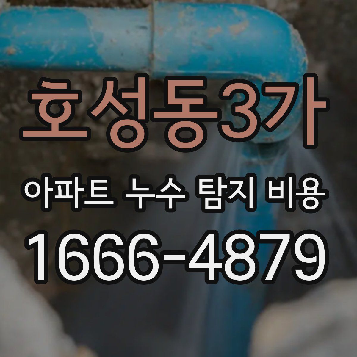 호성동3가 아파트 누수 탐지 비용