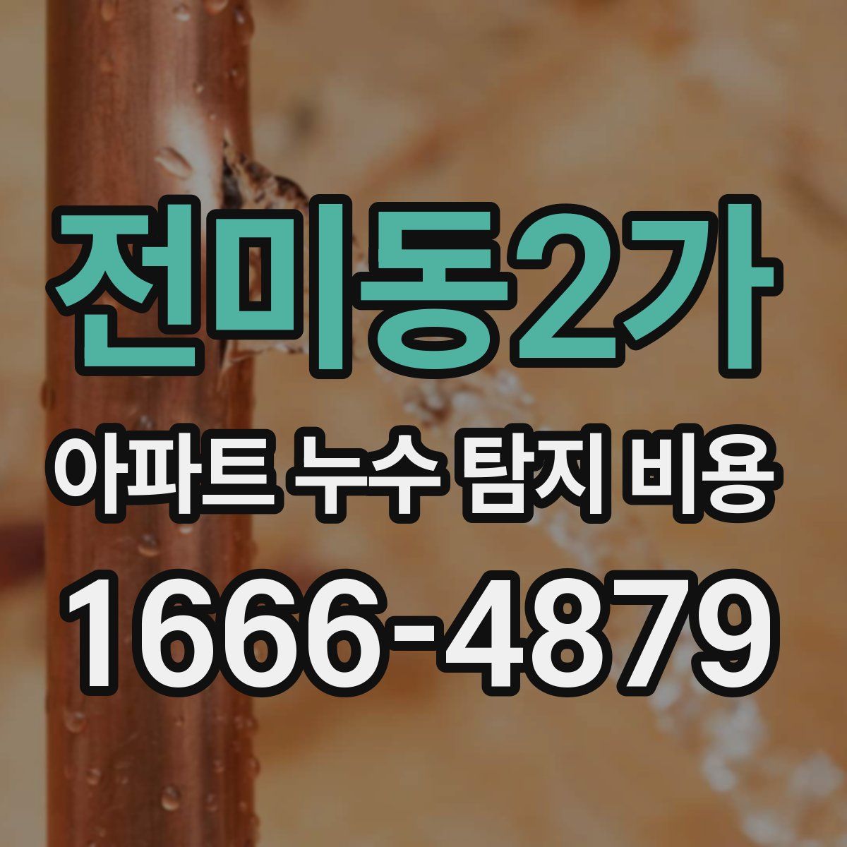 전미동2가 아파트 누수 탐지 비용