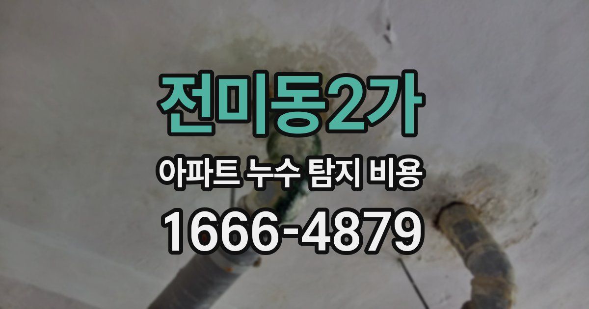 전미동2가 아파트 누수 탐지 비용