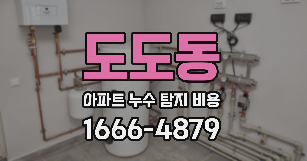 도도동 아파트 누수 탐지 비용