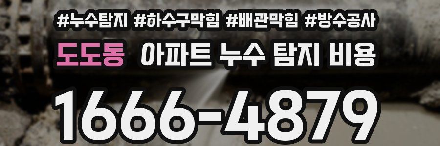 도도동 아파트 누수 탐지 비용