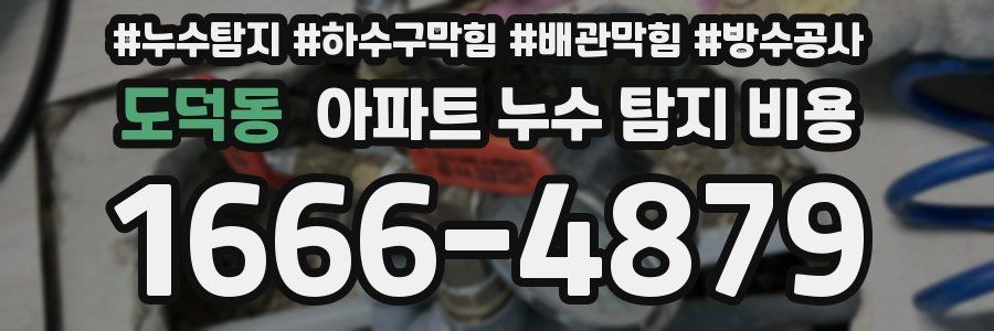 도덕동 아파트 누수 탐지 비용
