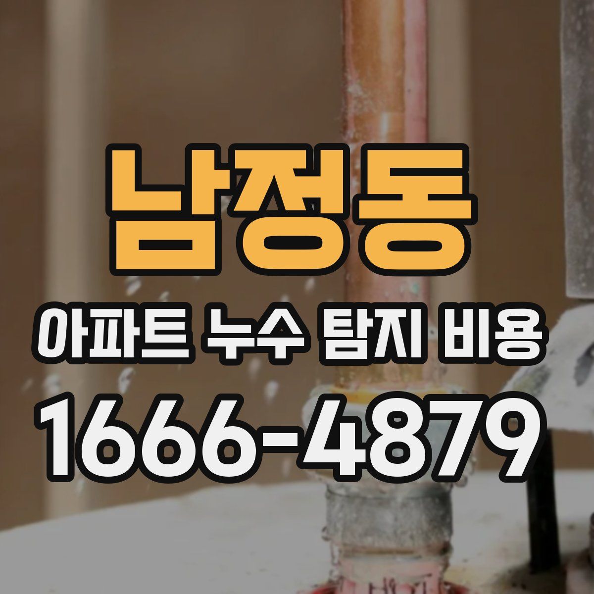 남정동 아파트 누수 탐지 비용