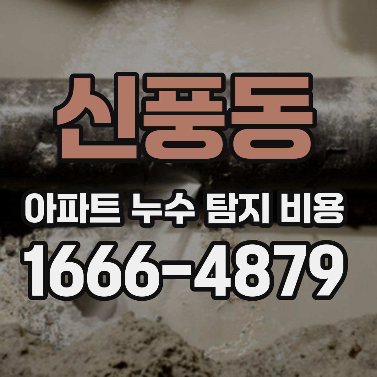 신풍동 아파트 누수 탐지 비용