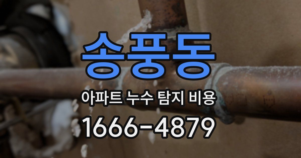 송풍동 아파트 누수 탐지 비용