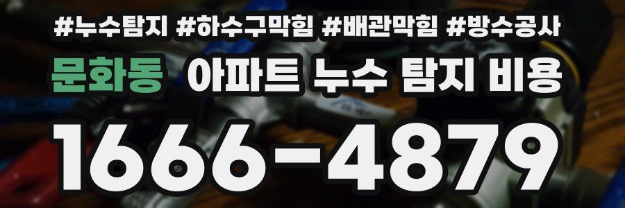 문화동 아파트 누수 탐지 비용