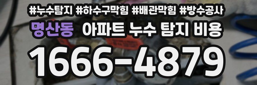 명산동 아파트 누수 탐지 비용