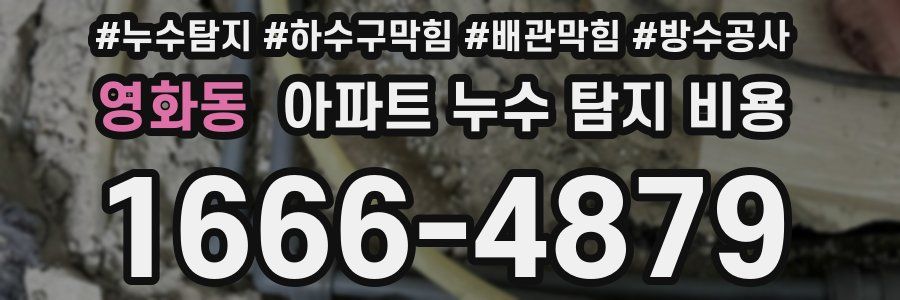 영화동 아파트 누수 탐지 비용