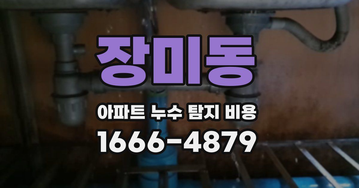 장미동 아파트 누수 탐지 비용