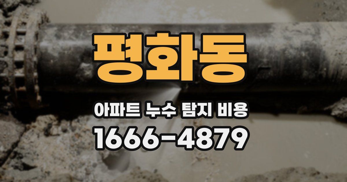 평화동 아파트 누수 탐지 비용