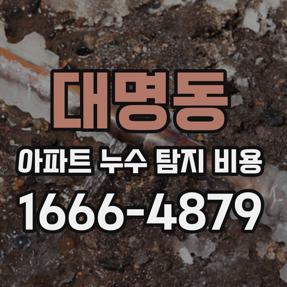 대명동 아파트 누수 탐지 비용