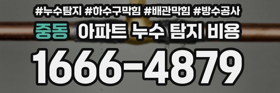 중동 아파트 누수 탐지 비용