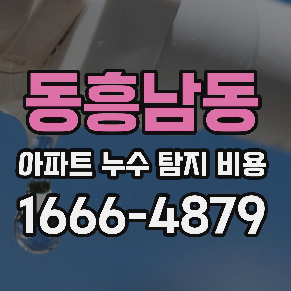 동흥남동 아파트 누수 탐지 비용