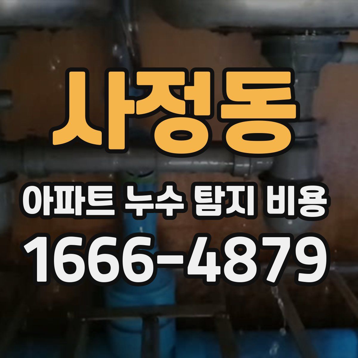 사정동 아파트 누수 탐지 비용