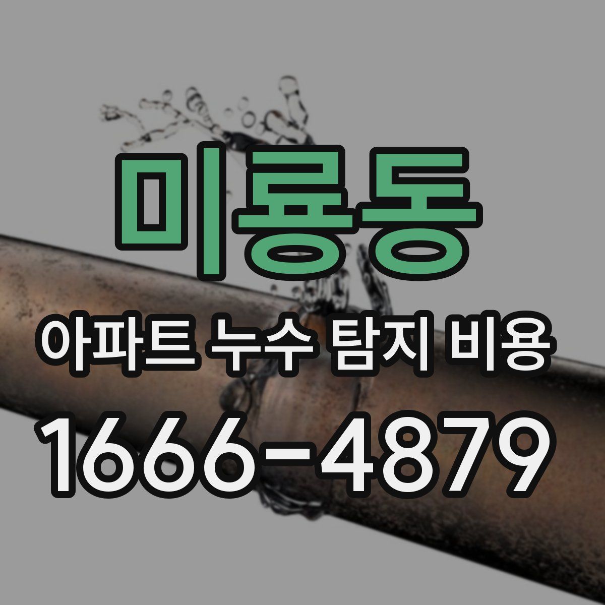 미룡동 아파트 누수 탐지 비용