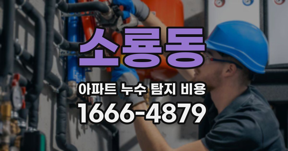 소룡동 아파트 누수 탐지 비용