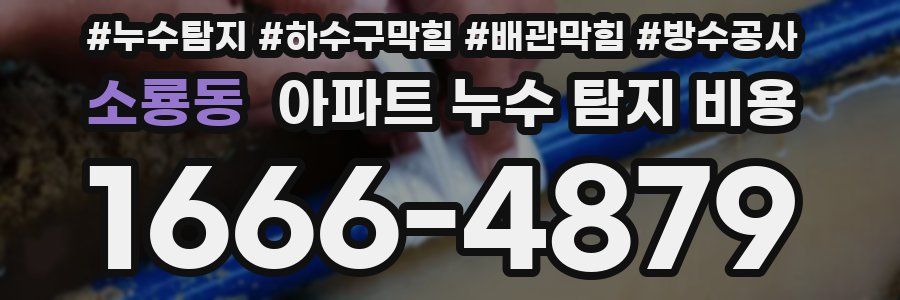 소룡동 아파트 누수 탐지 비용