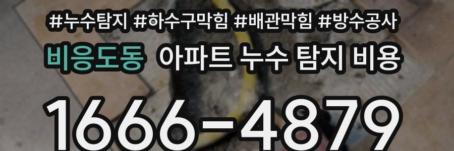 비응도동 아파트 누수 탐지 비용