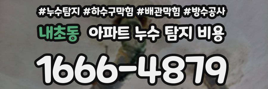 내초동 아파트 누수 탐지 비용