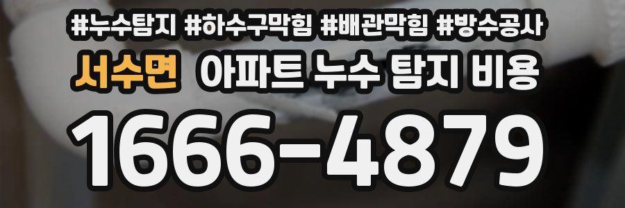 서수면 아파트 누수 탐지 비용