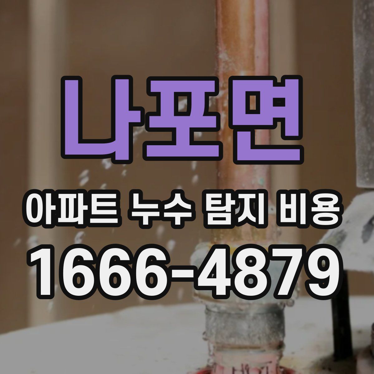 나포면 아파트 누수 탐지 비용