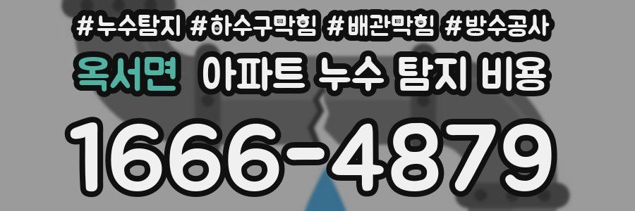 옥서면 아파트 누수 탐지 비용