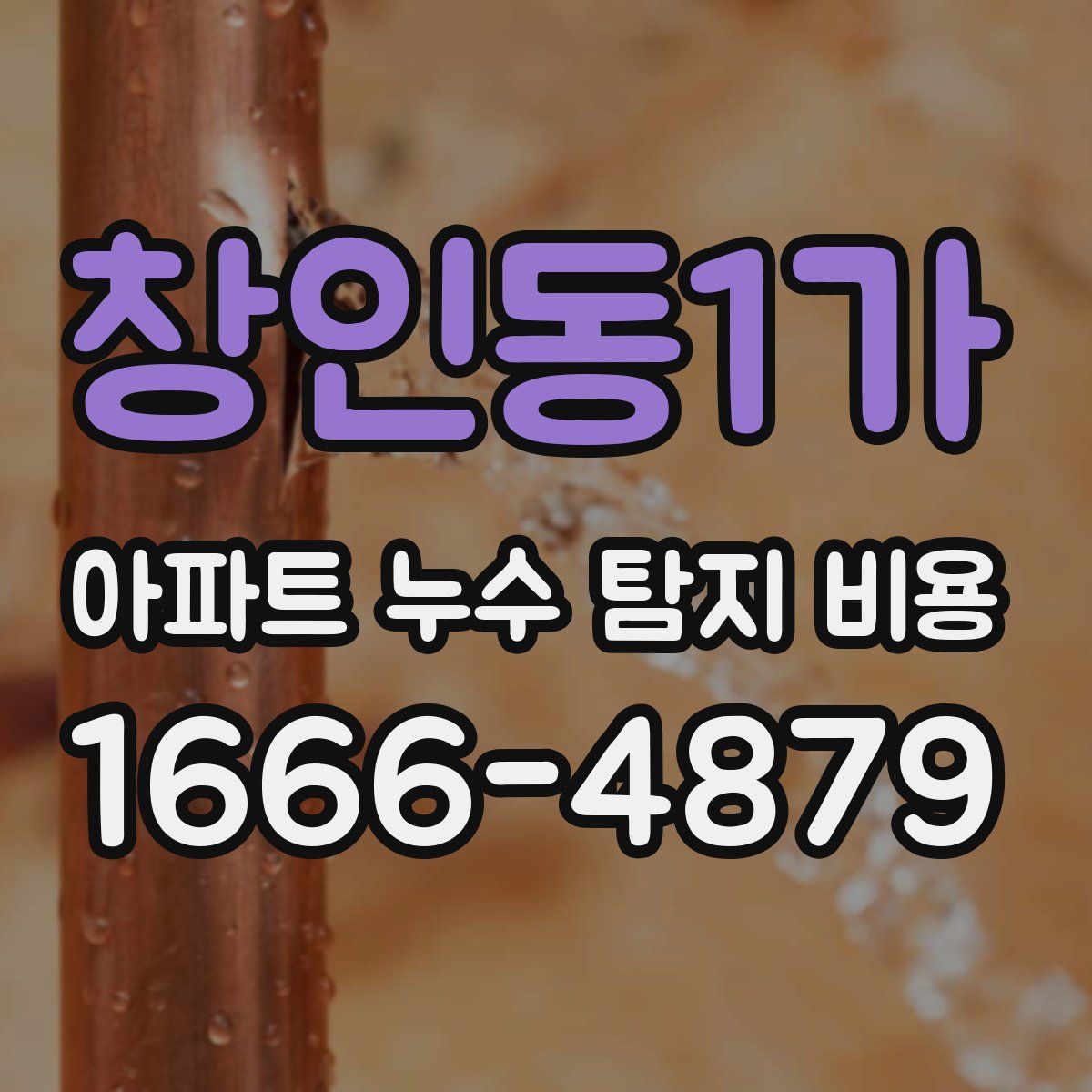 창인동1가 아파트 누수 탐지 비용