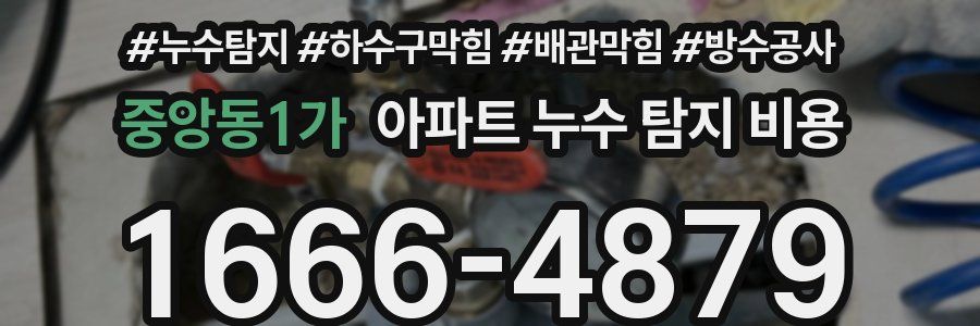 중앙동1가 아파트 누수 탐지 비용
