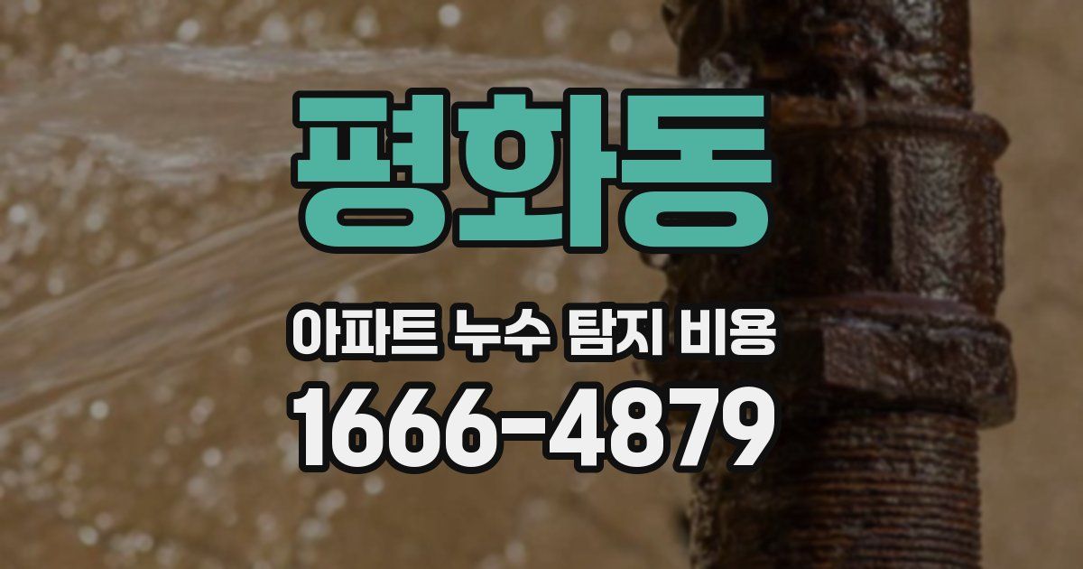 평화동 아파트 누수 탐지 비용