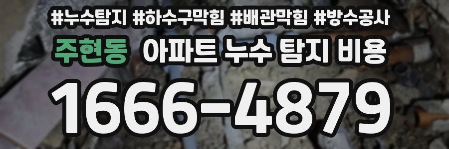 주현동 아파트 누수 탐지 비용