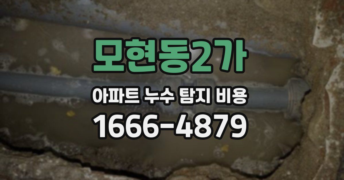 모현동2가 아파트 누수 탐지 비용
