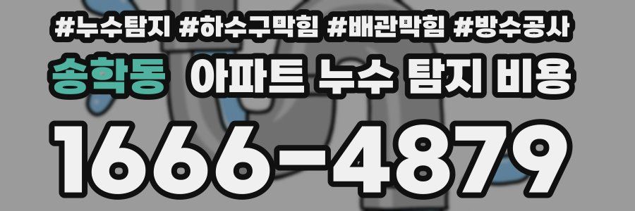 송학동 아파트 누수 탐지 비용