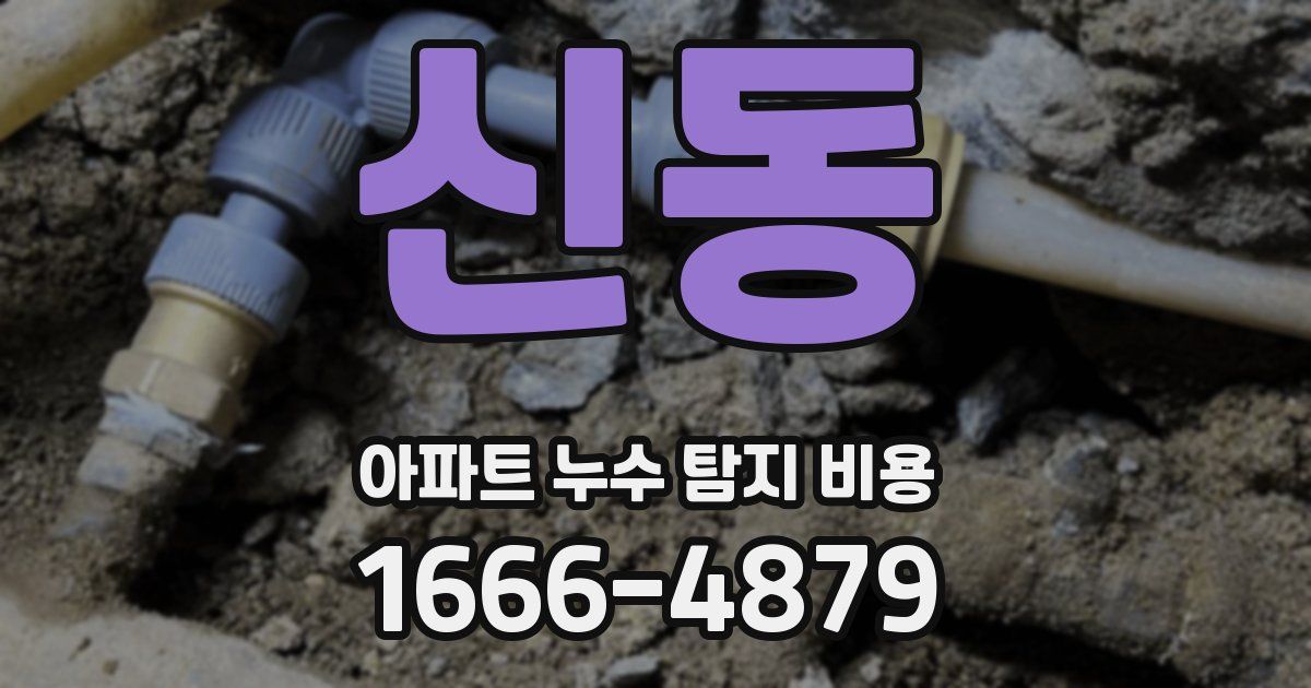 신동 아파트 누수 탐지 비용