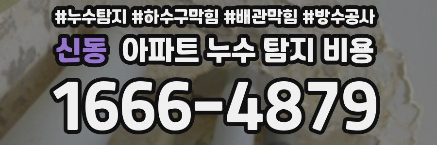 신동 아파트 누수 탐지 비용