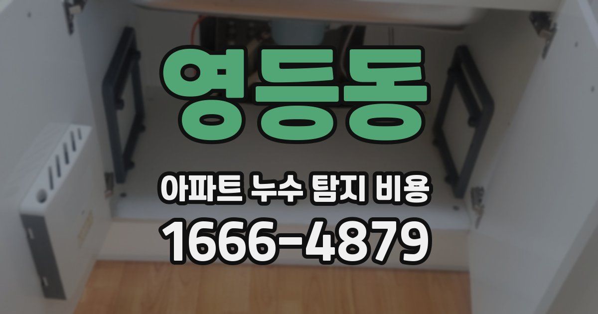 영등동 아파트 누수 탐지 비용