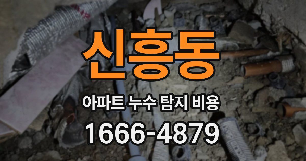 신흥동 아파트 누수 탐지 비용